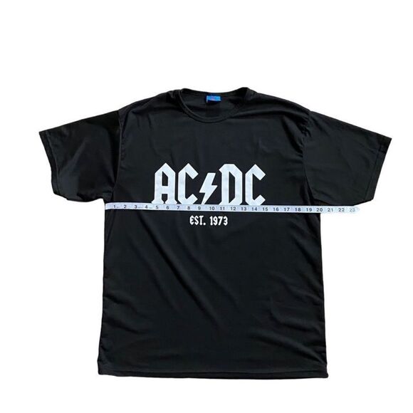 Hot Topic Black and White AC/DC Band Short Sleeve Crewneck T-Shirt Medium - Picture 7 of 10